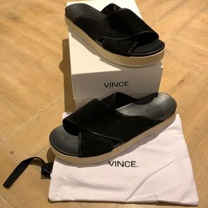 Vince espadrille slides